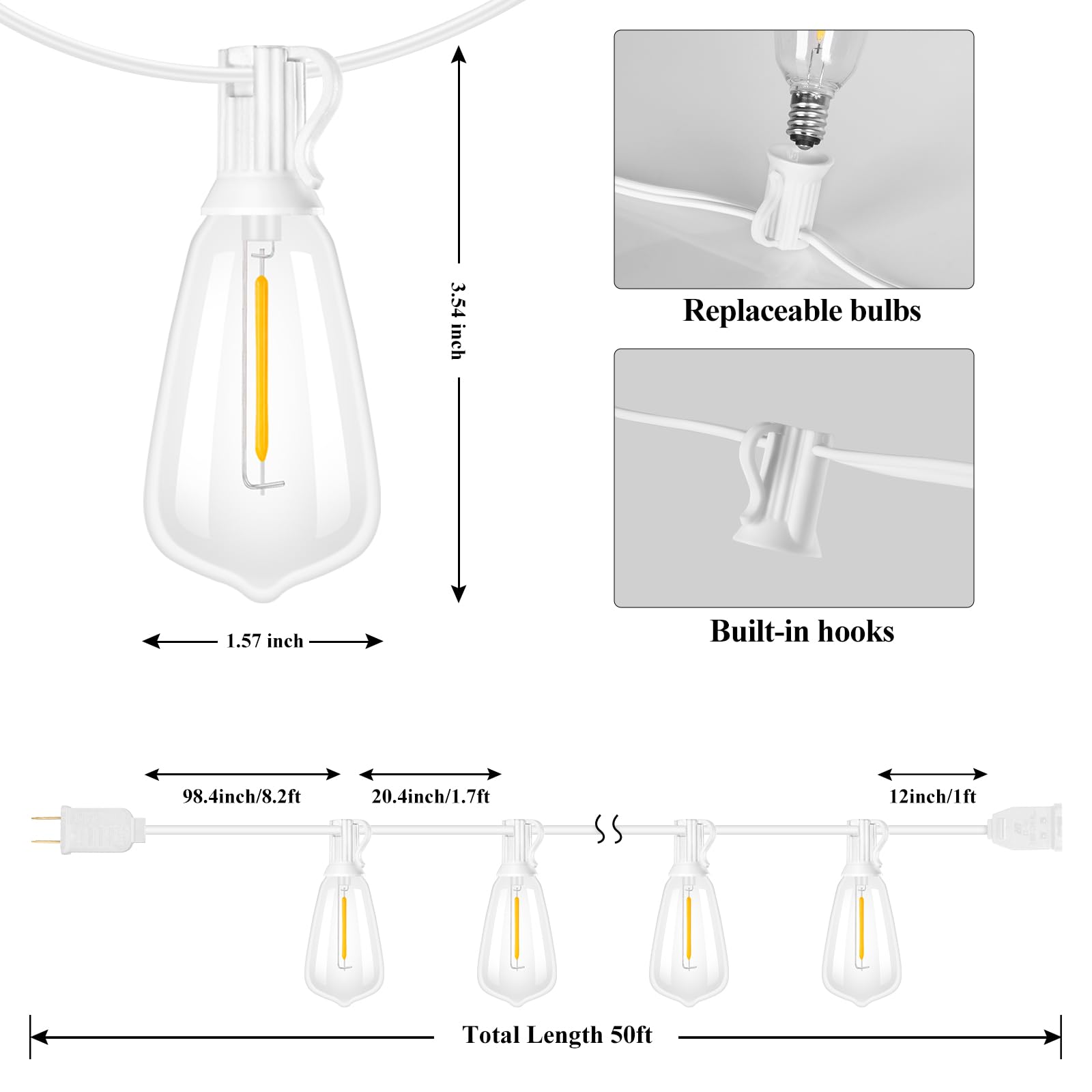 Brightever weatherproof design withstands rain and snow for year-round backyard lighting