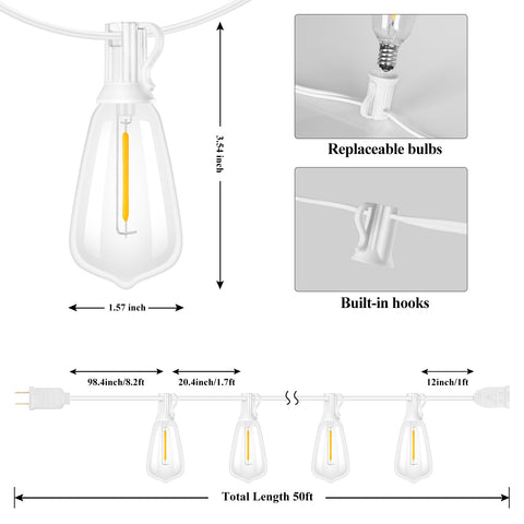 Brightever weatherproof design withstands rain and snow for year-round backyard lighting