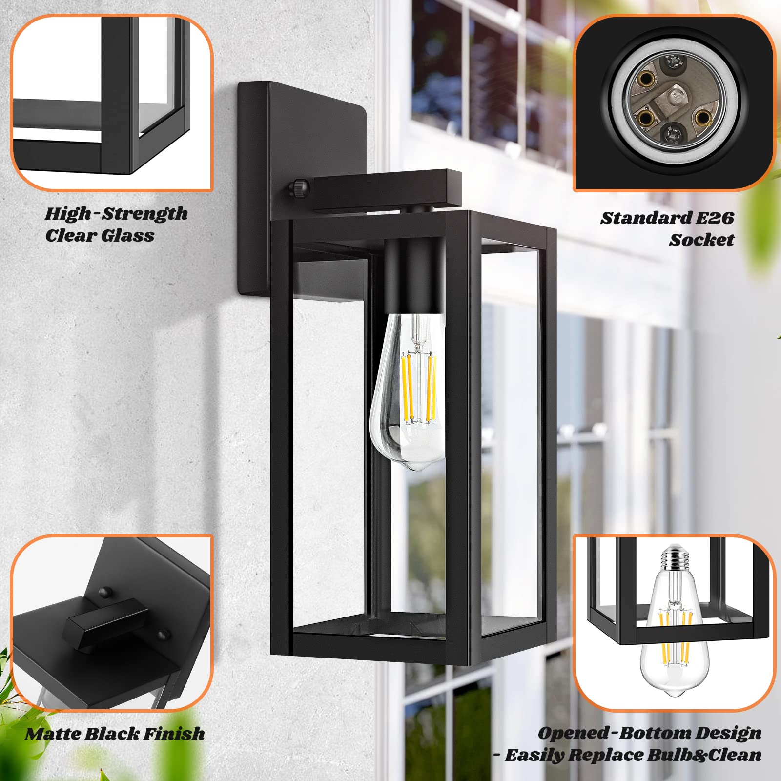Brightever weatherproof exterior lighting withstands rain and snow for year-round use.