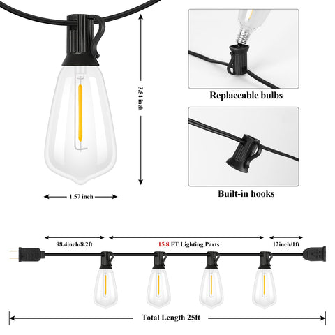 Brightever weatherproof lights withstand rain and cold for year-round backyard use.