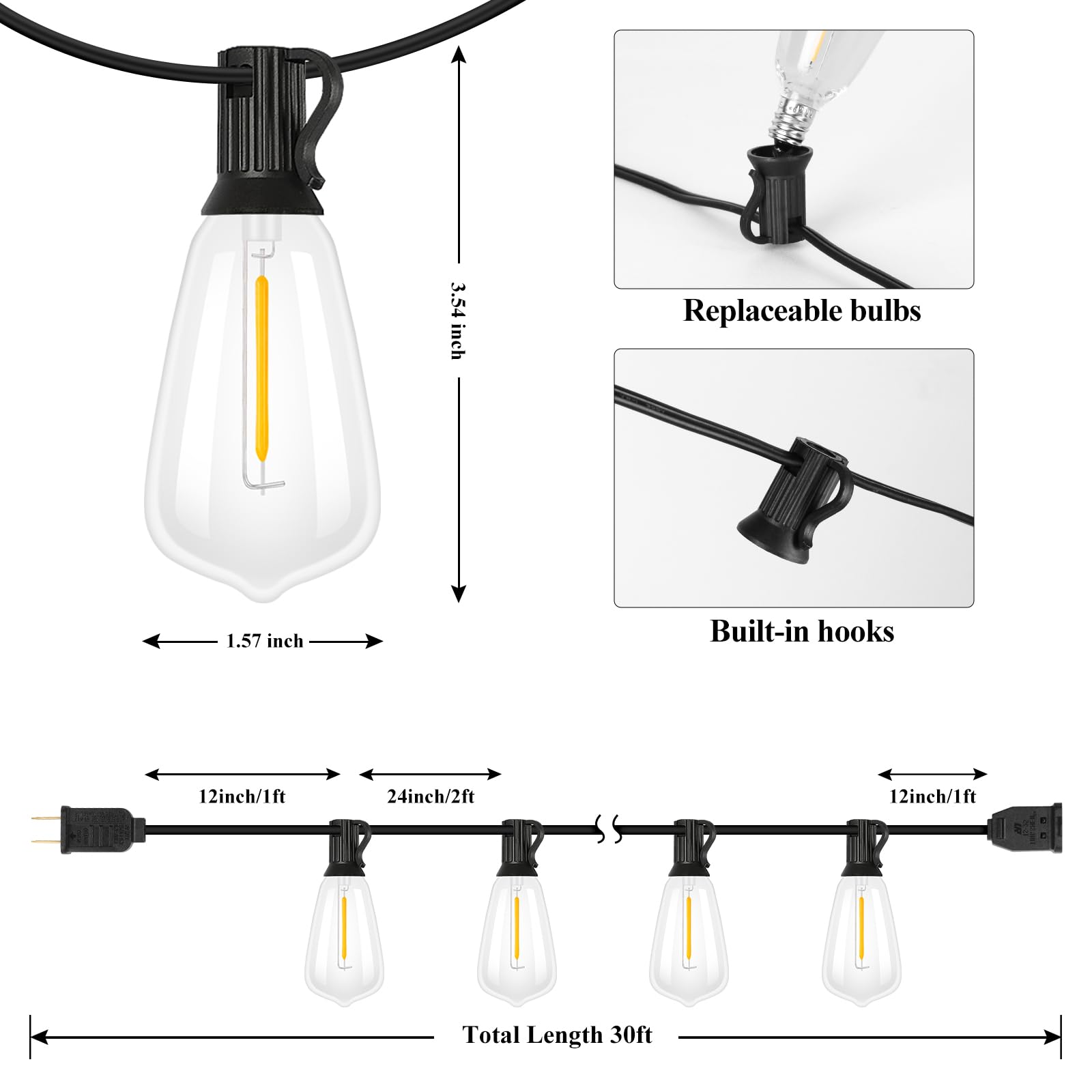 Brightever weatherproof patio lights withstand rain for year-round outdoor gatherings.