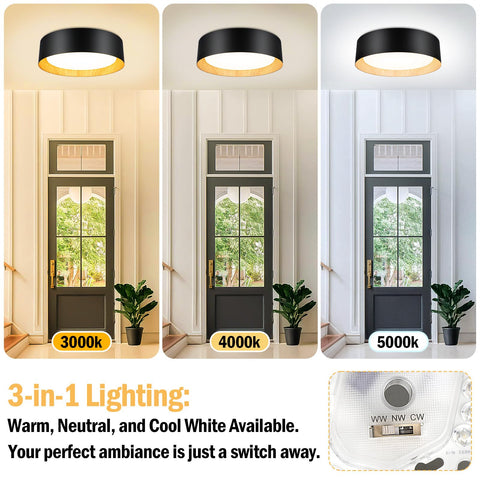 BrightHome ceiling light displaying 3CCT color temperature dial for mood control