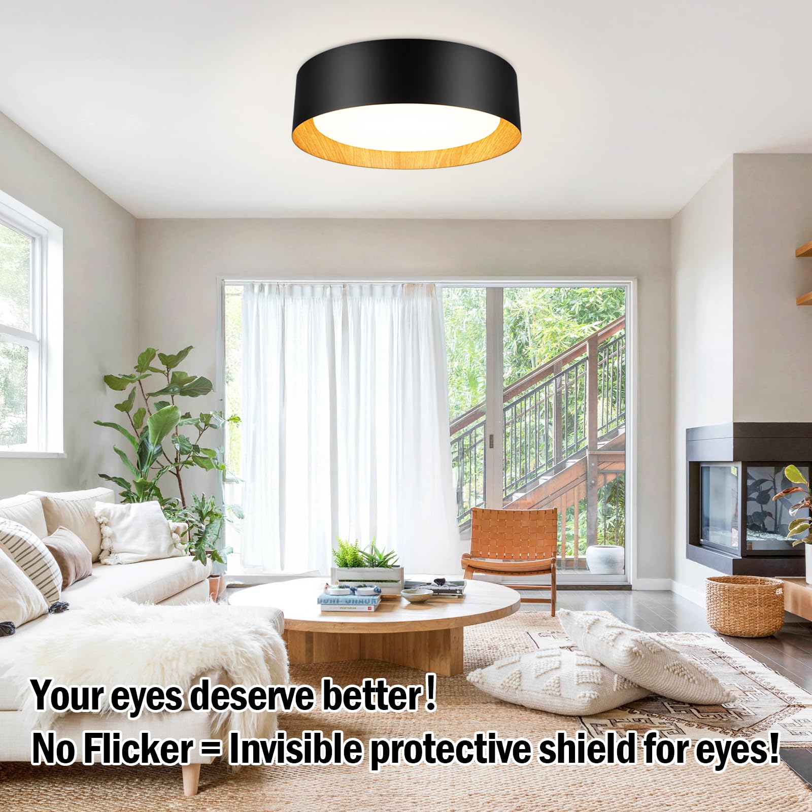 BrightHome low‑profile fixture fitting under a low ceiling