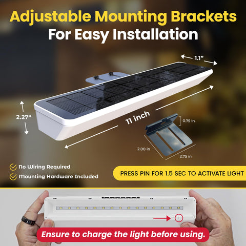 Brighticonic 2Pck solar address sign light battery compartment keeps nighttime lighting ready