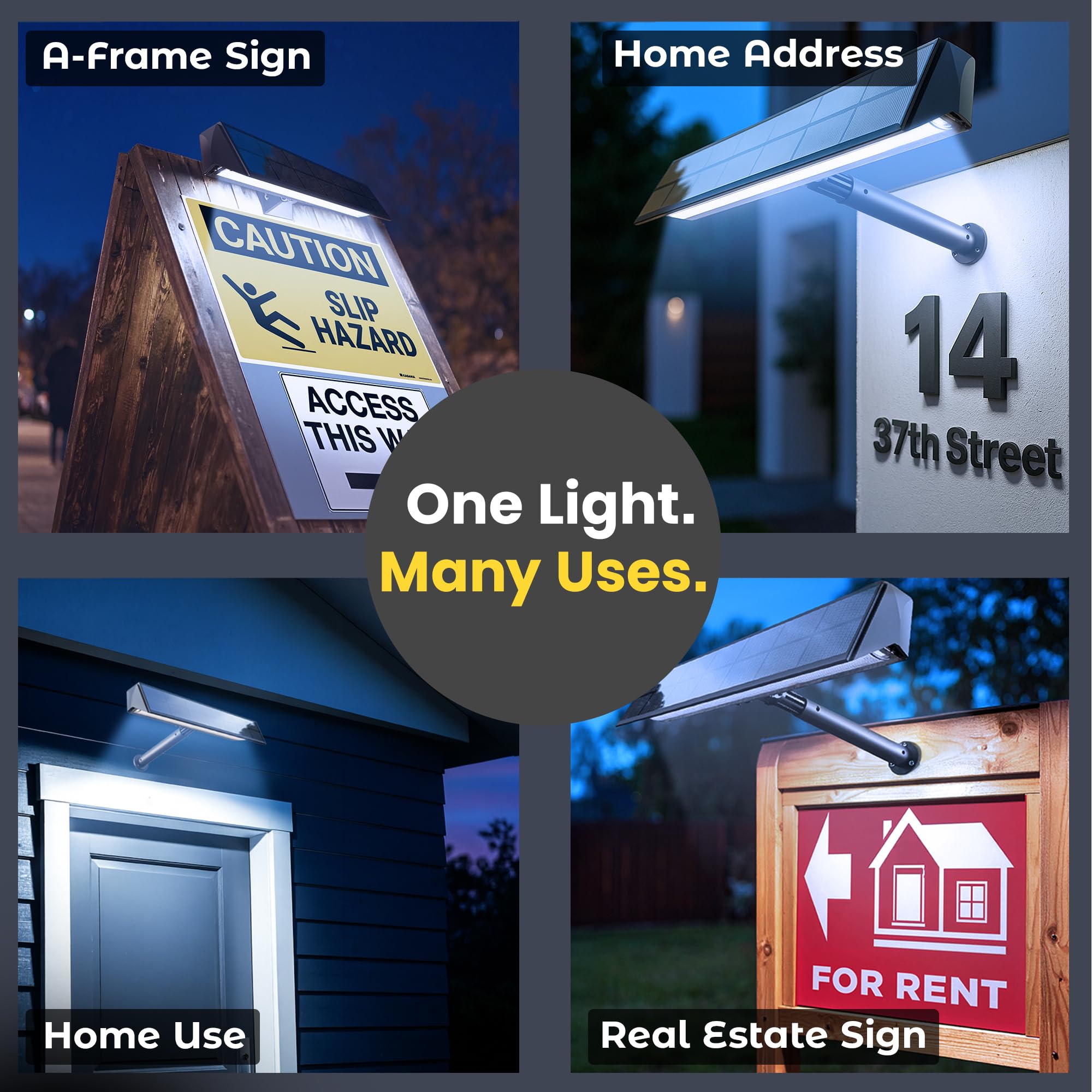 Brighticonic IP65 waterproof sign light withstands rain and snow.