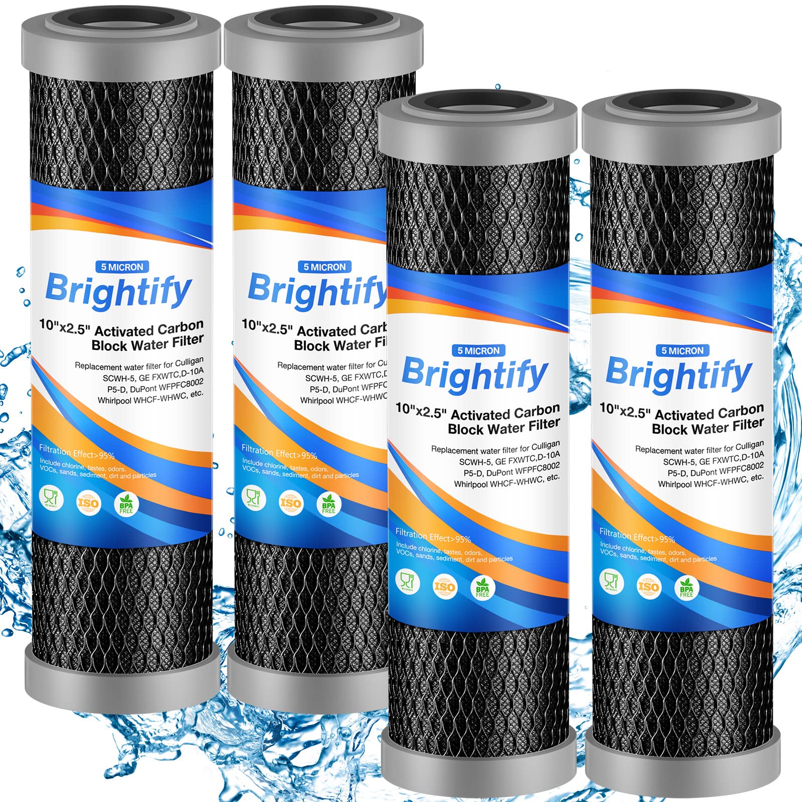 Brightify 10x2.5 carbon filter installation diagram in standard housing