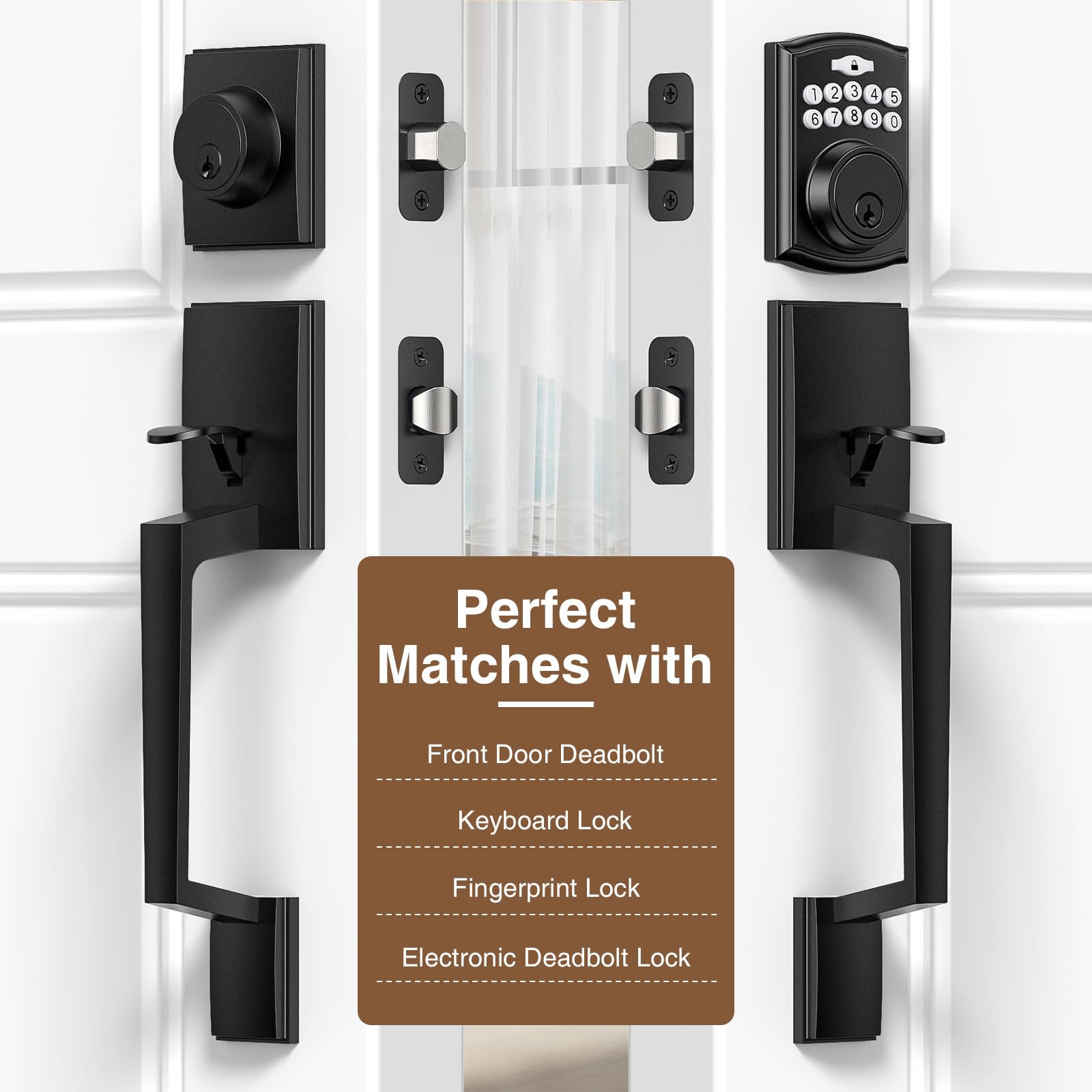 Brightify reversible exterior handle fits left or right handed doors for versatility.
