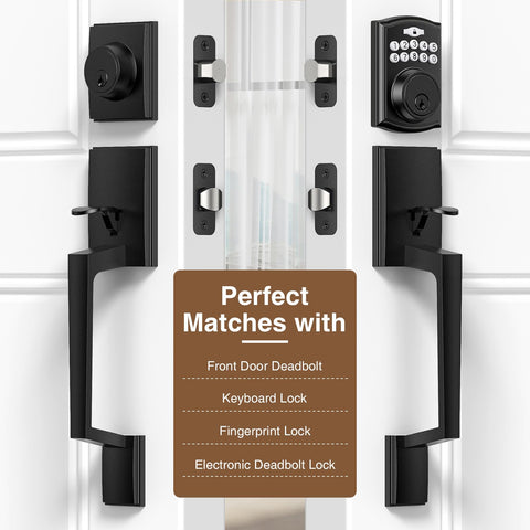 Brightify reversible exterior handle fits left or right handed doors for versatility.