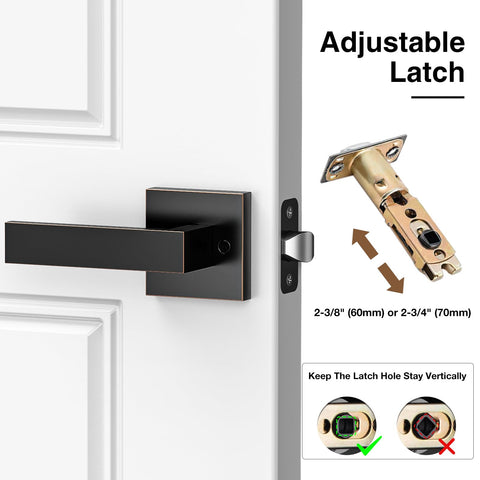 Easy-install Brightify door handle with floating square column design.