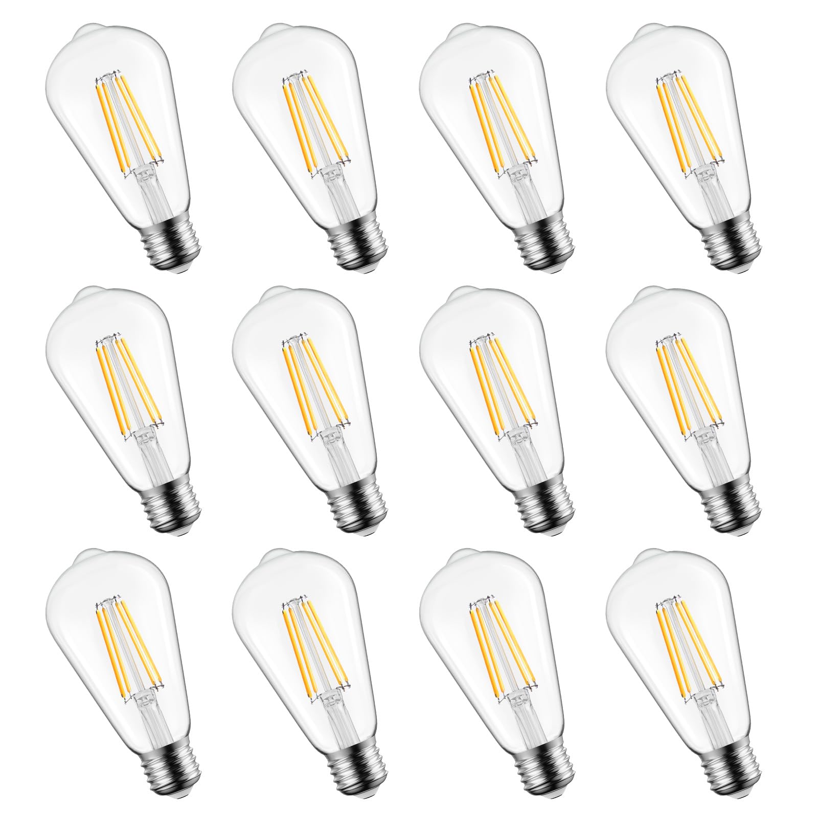 Brightown 12-pack LED Edison bulbs in packaging for vintage-style lighting