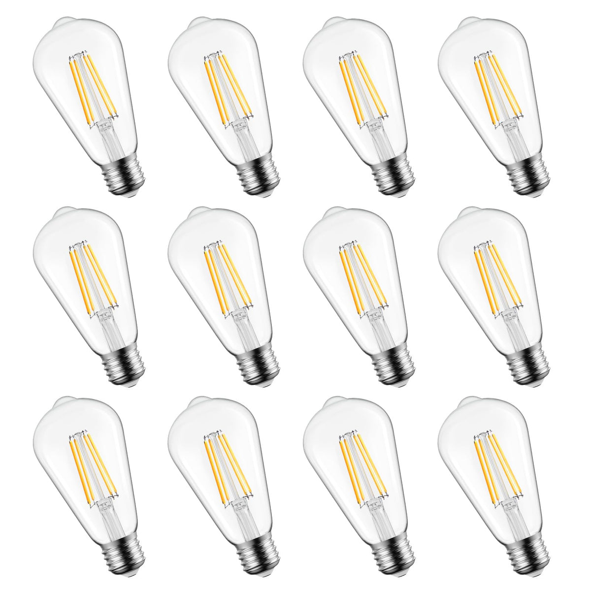 Brightown 12-pack LED Edison bulbs in packaging for vintage-style lighting