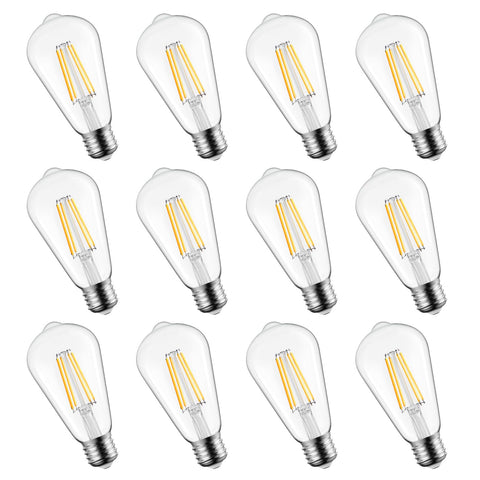 Brightown 12-pack LED Edison bulbs in packaging for vintage-style lighting