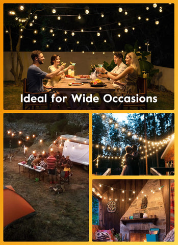 Brightown 25-pack G40 LED bulbs for versatile decorating projects.