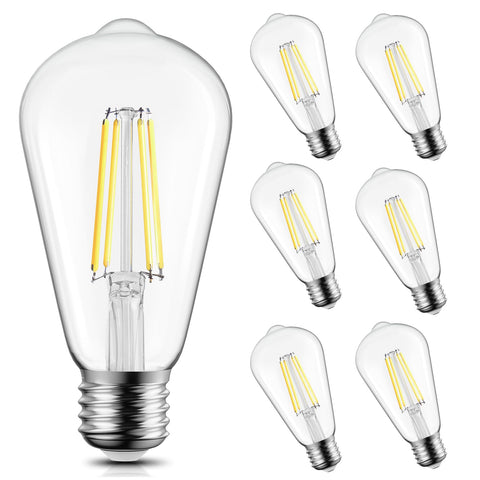 Brightown 6-pack LED Edison bulbs packaging ready for quick upgrades.