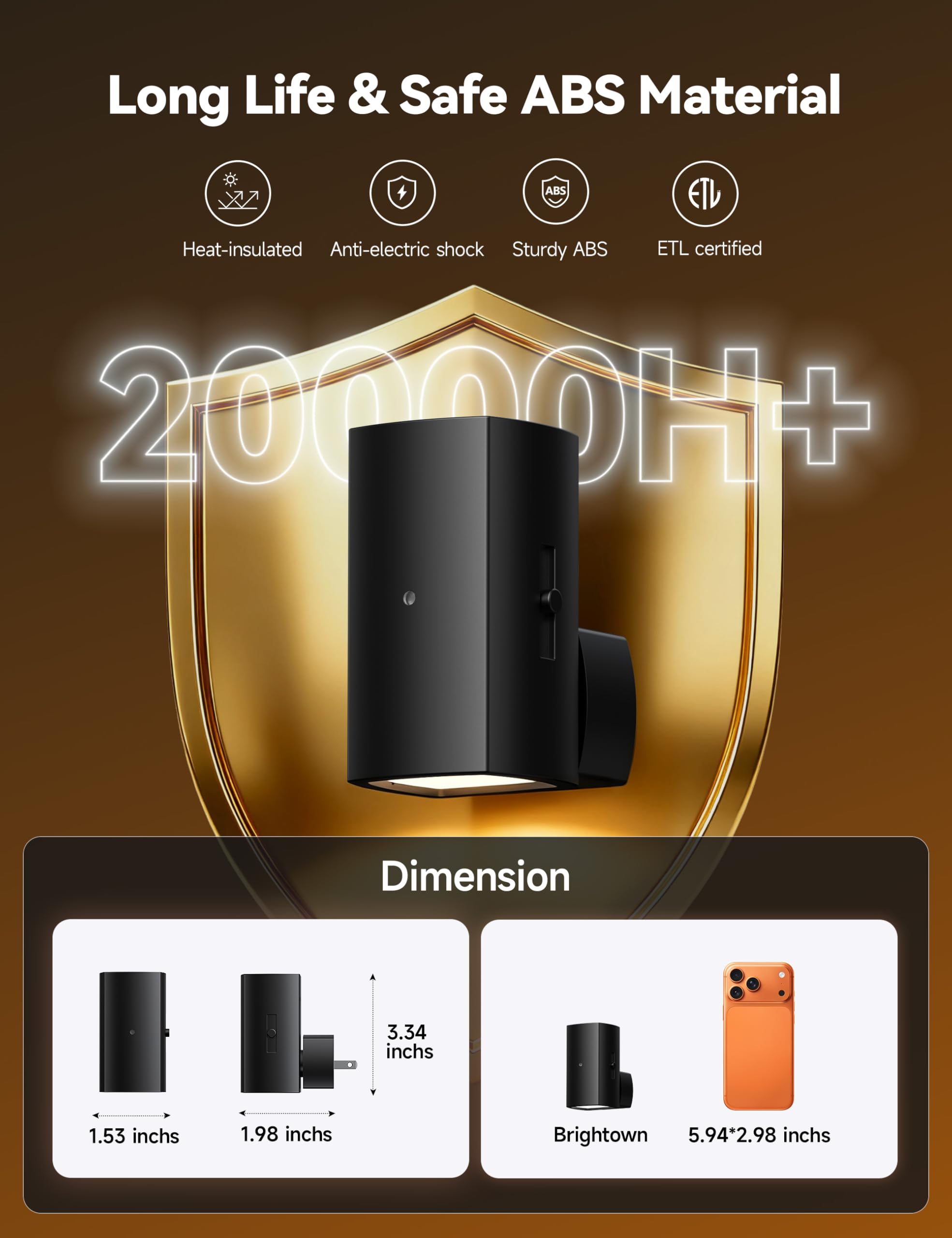 Brightown Aora night light offers a 20,000-hour lifespan for durability