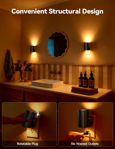 Brightown Aora Night Light emits a 2700K warm glow for cozy nighttime visibility