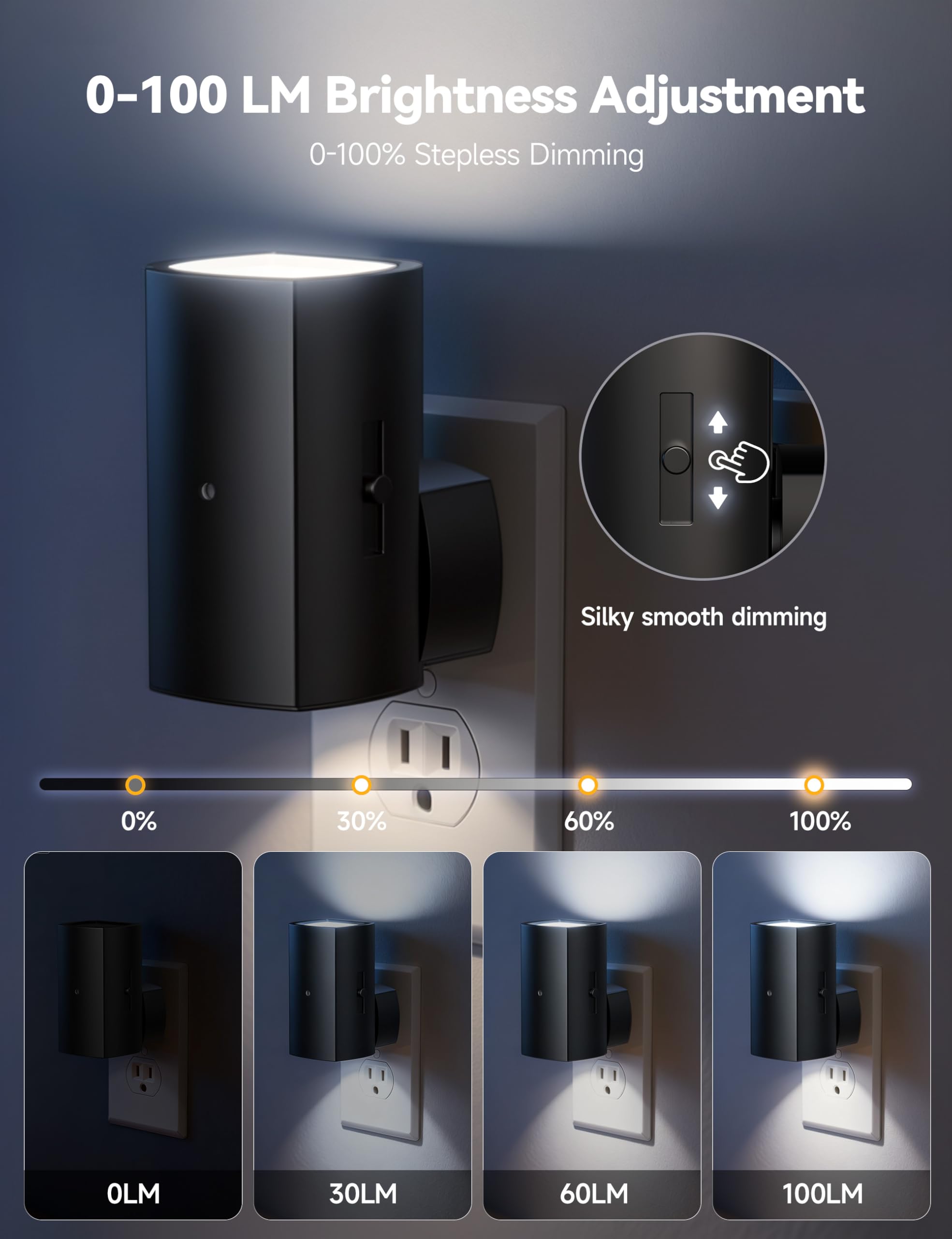 Brightown Aora night light with dusk-to-dawn sensor for automatic illumination