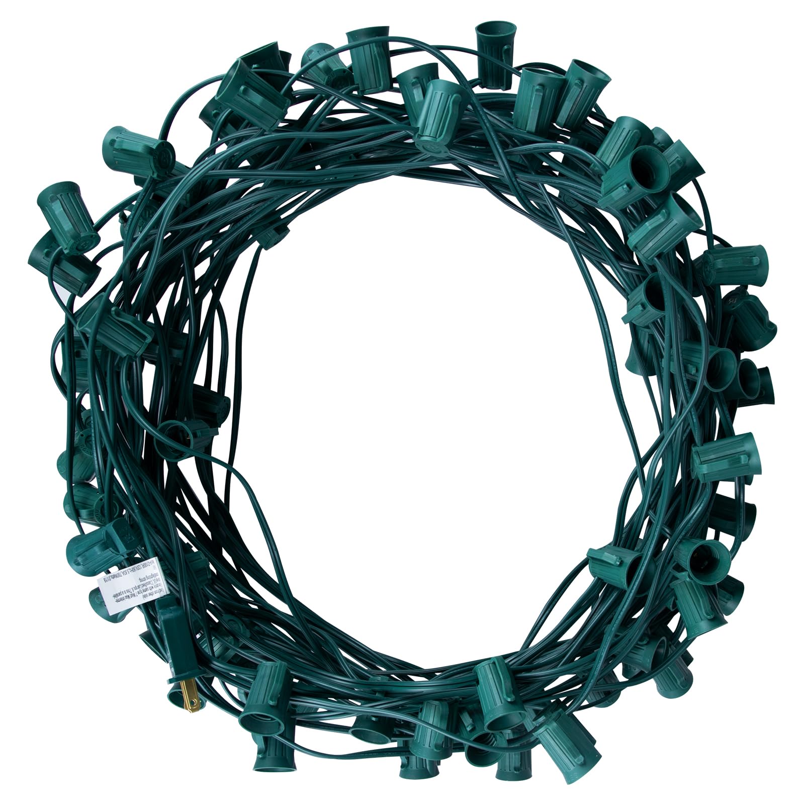 Brightown C9 light strand shows the 100 ft length for expansive outdoor decor ideas.