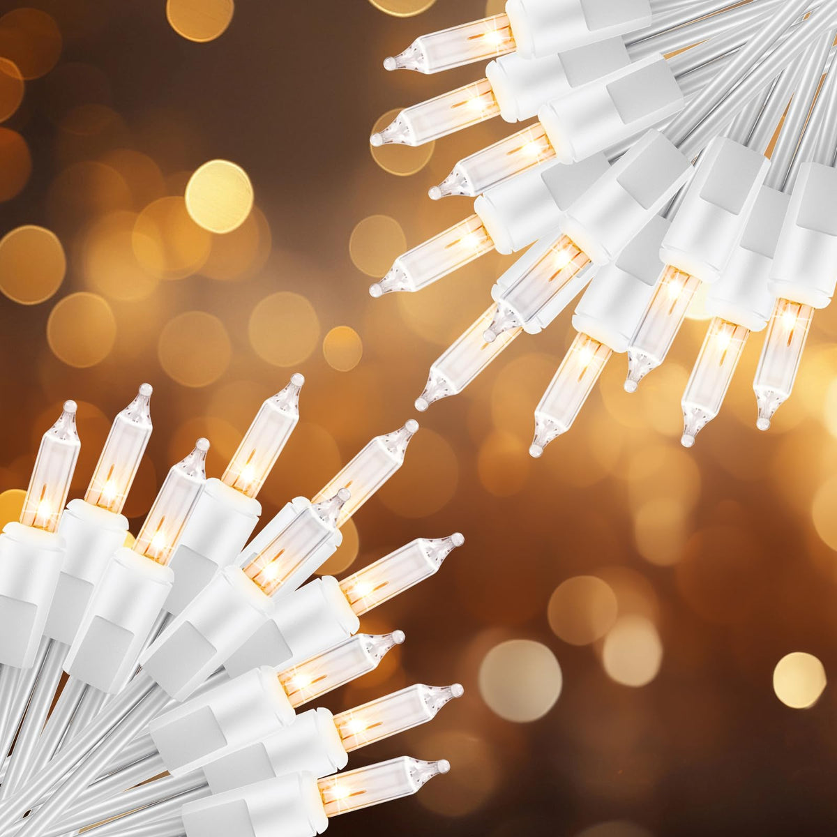 Brightown 50-count clear warm white string lights for indoor and outdoor decoration