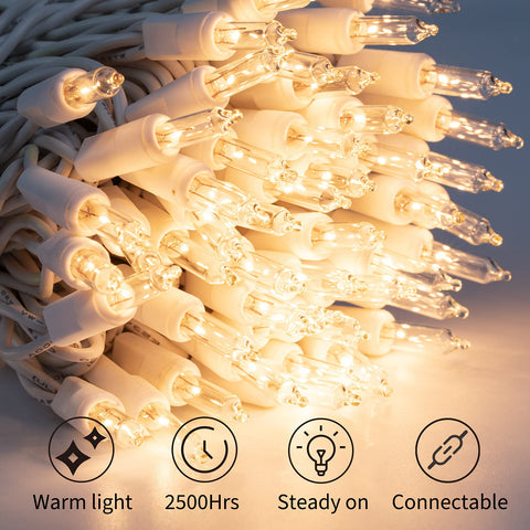 Brightown 50-count clear warm white string lights for festive spaces