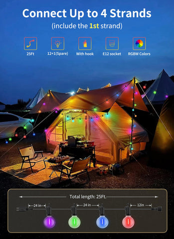 Brightown commercial-grade waterproof string lights withstand outdoor conditions year-round