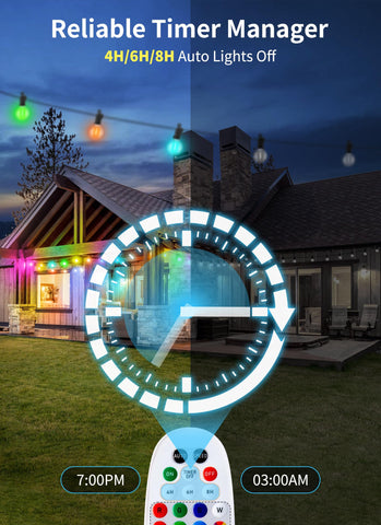 Brightown connectable outdoor string lights show seamless extension for larger spaces