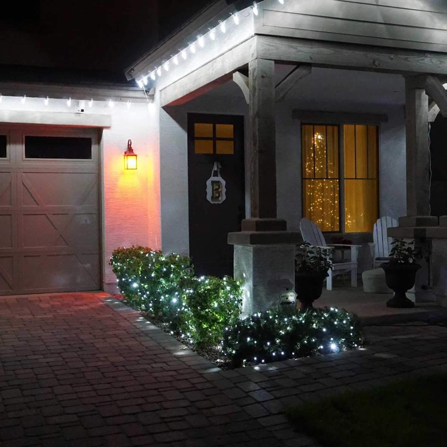 Brightown diamond-faceted C9 bulbs reflect more light for festive sparkle.