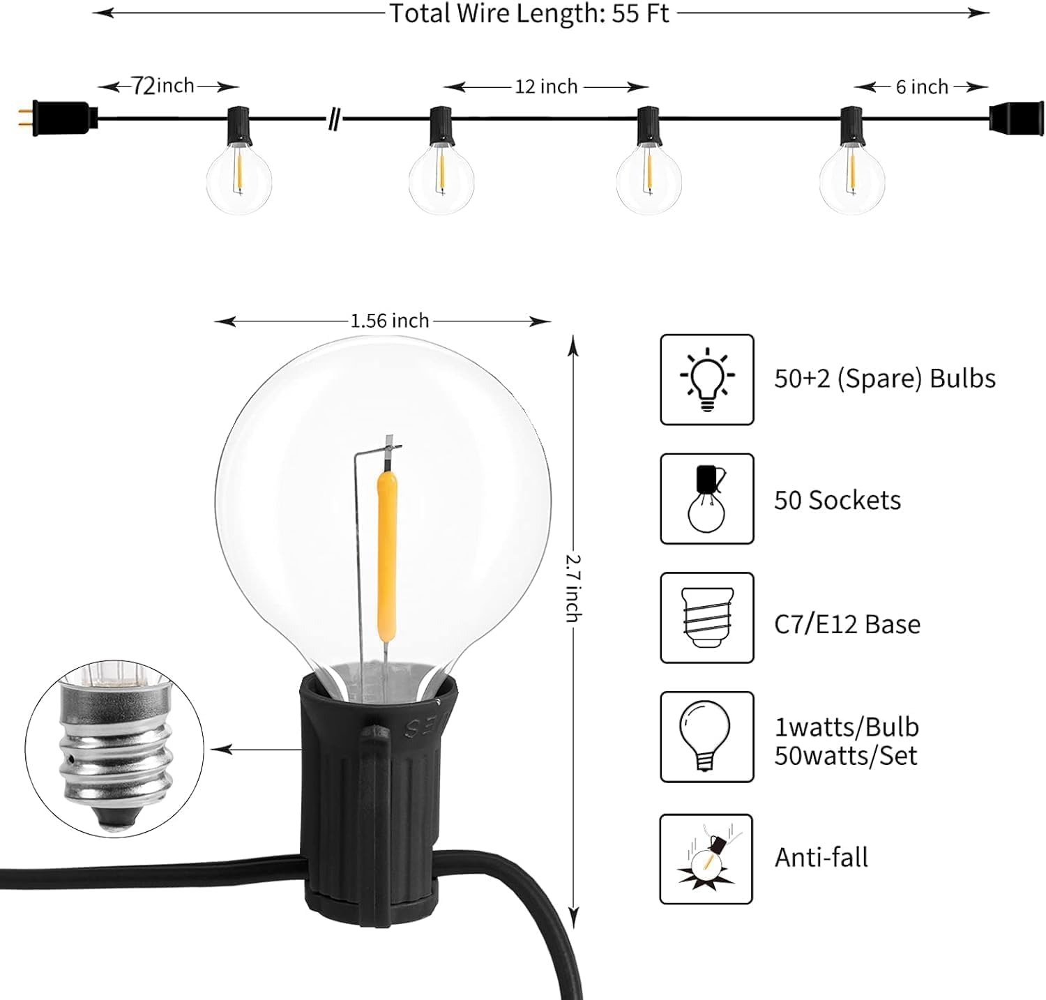 Brightown dimmable-compatible string lights offer adjustable mood lighting