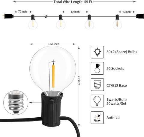 Brightown dimmable-compatible string lights offer adjustable mood lighting