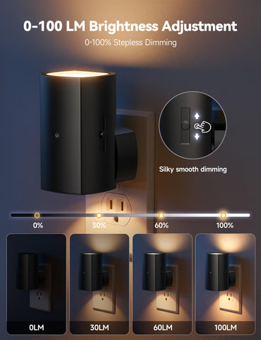 Brightown dusk-to-dawn sensor automatically lights hallways at night.