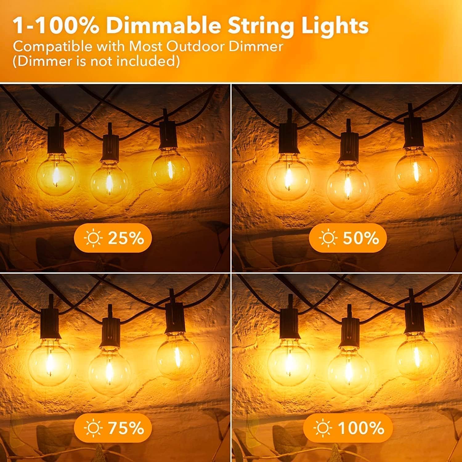 Brightown easy-hang sockets simplify mounting on patios and decks.