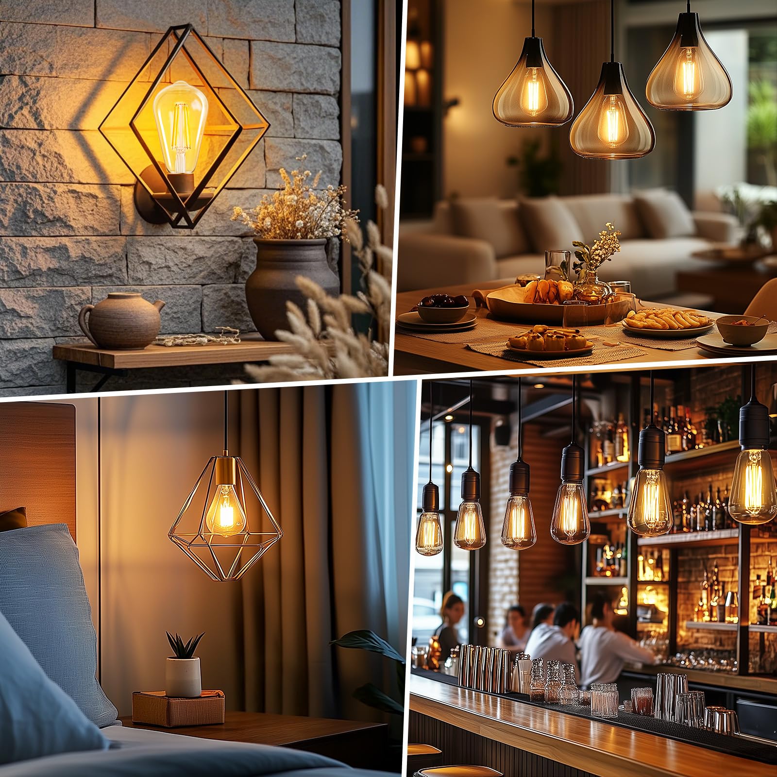 Brightown Edison bulb ideal for ceiling fans, bathrooms, and porches
