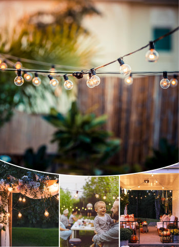 Brightown Edison glass bulbs deliver nostalgic warmth for evenings on patios.