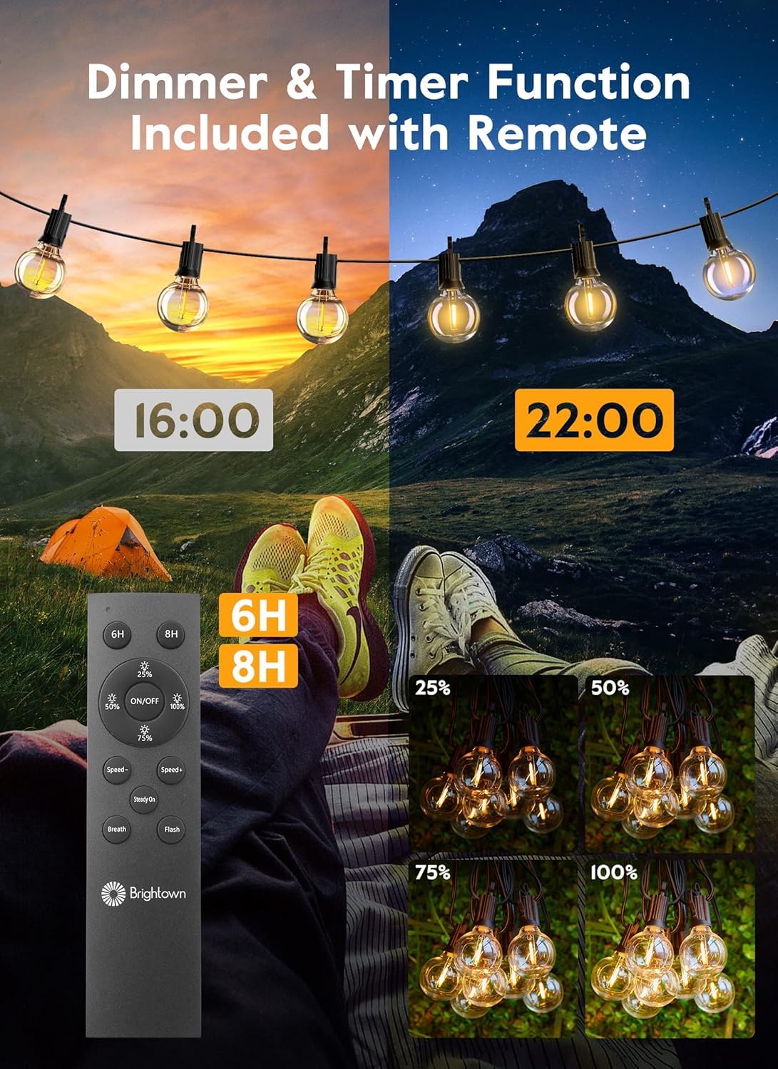 Brightown end-to-end connectable design supports expandable lighting