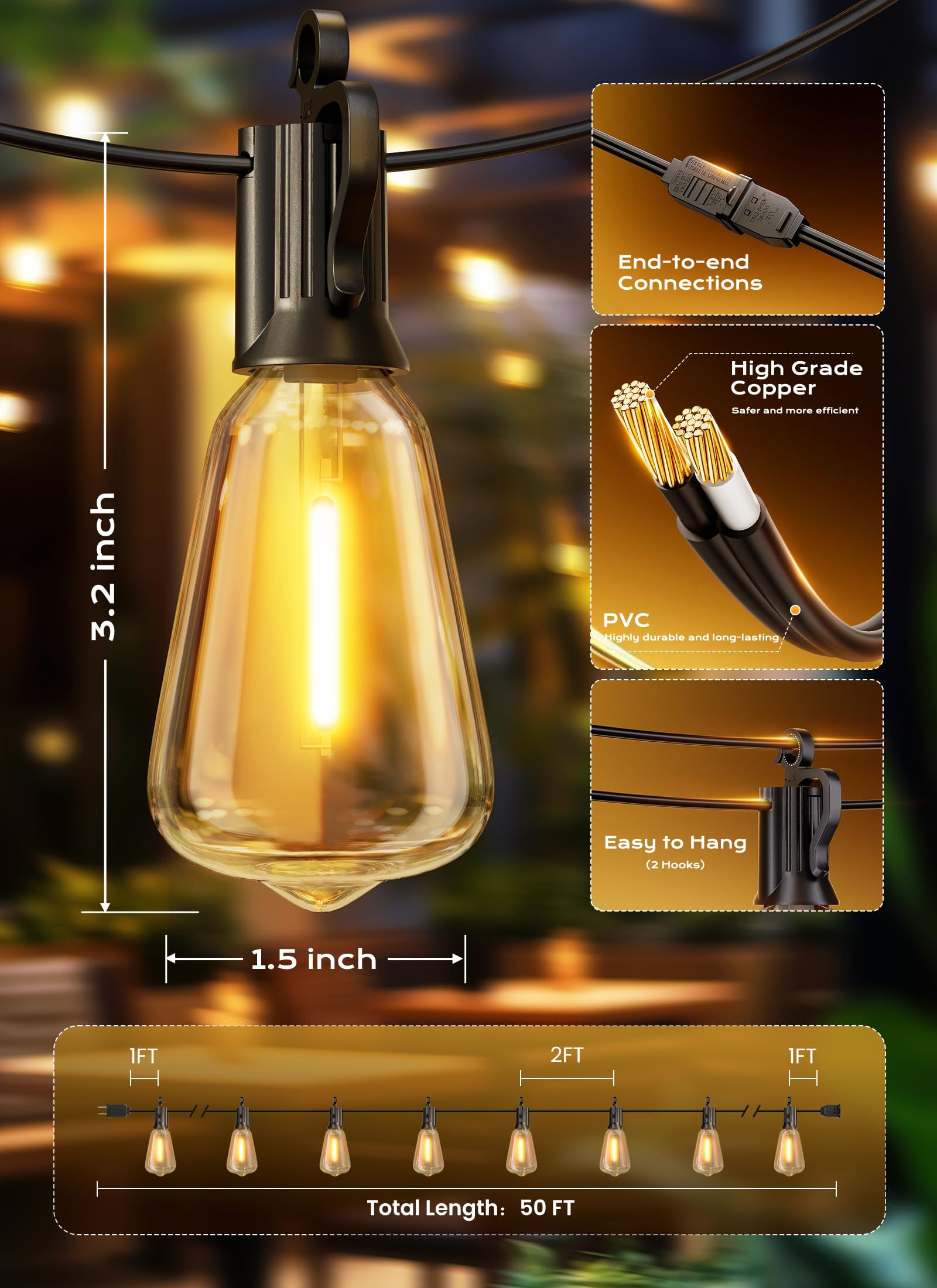Brightown energy-efficient LEDs delivering bright, inviting glow.