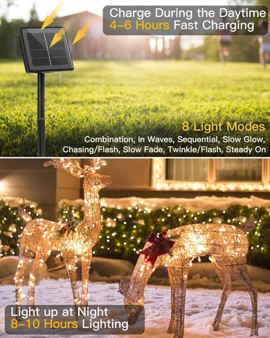 Brightown four-pack 132ft LED fairy lights provide warm white ambiance.