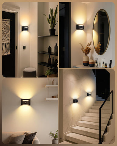 Brightown hallway sconce placement for ambient stairs lighting.