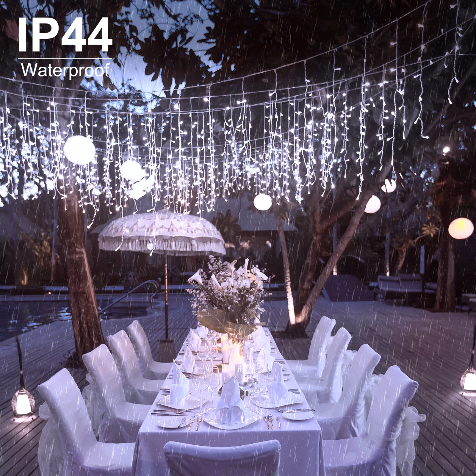 Brightown icicle lights memory function saves preferred mode automatically.
