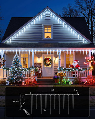 Brightown icicle lights remote control enables quick mood adjustments