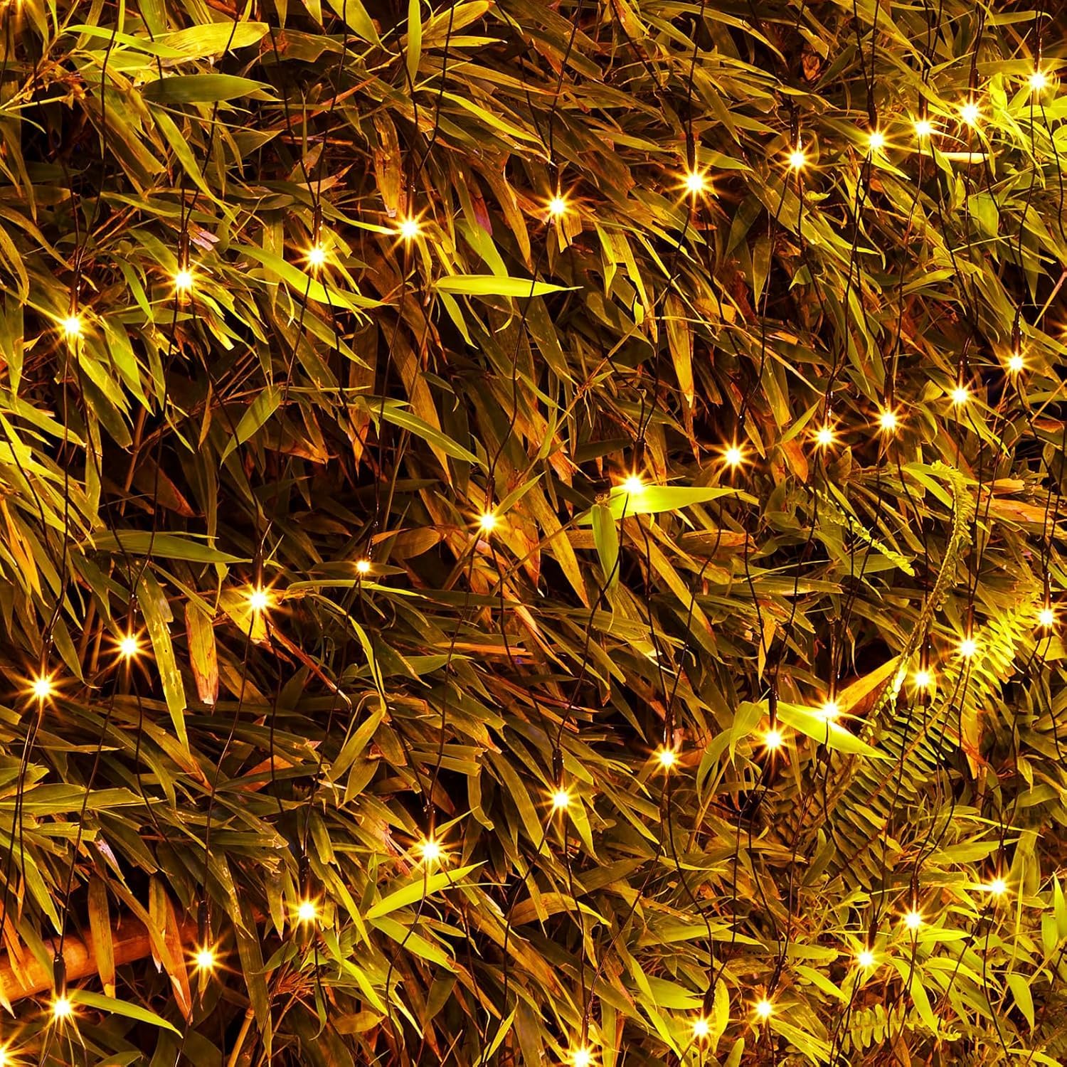 Brightown IP65 waterproof net lights withstand rain for reliable outdoor decoration.