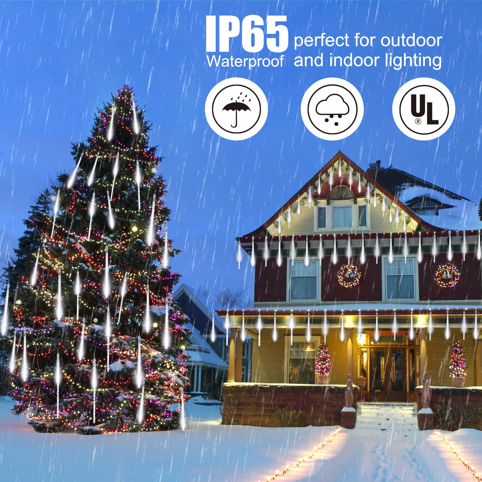 Brightown IP65 weatherproof tubes withstand rain and snow while shining brightly.