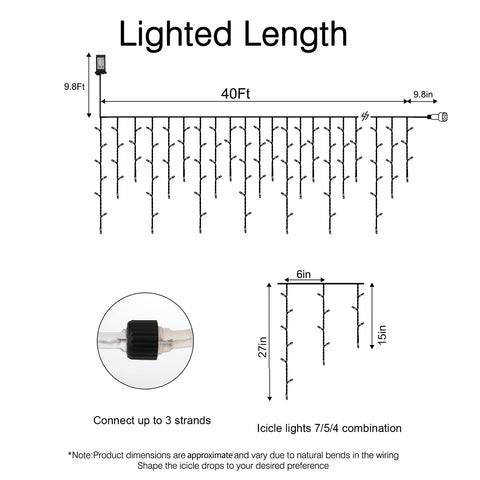 Brightown lead cable nine-point-eight-feet for easy outdoor setup.