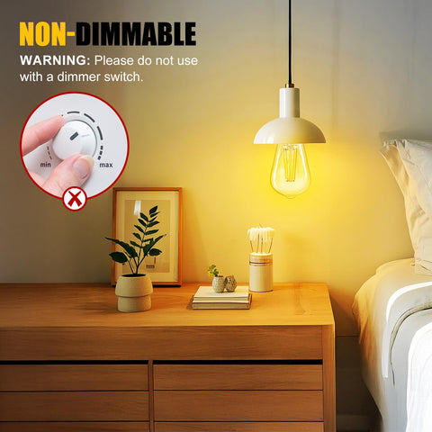 Brightown Edison bulb with E26 base ST58 for easy fit
