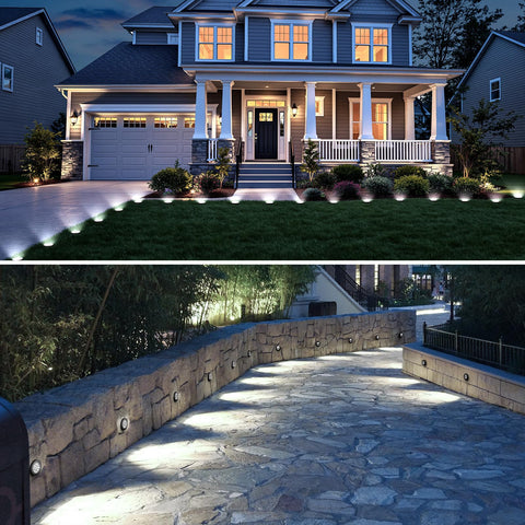 Brightown lawn and garden installation provides crisp cold-white illumination.