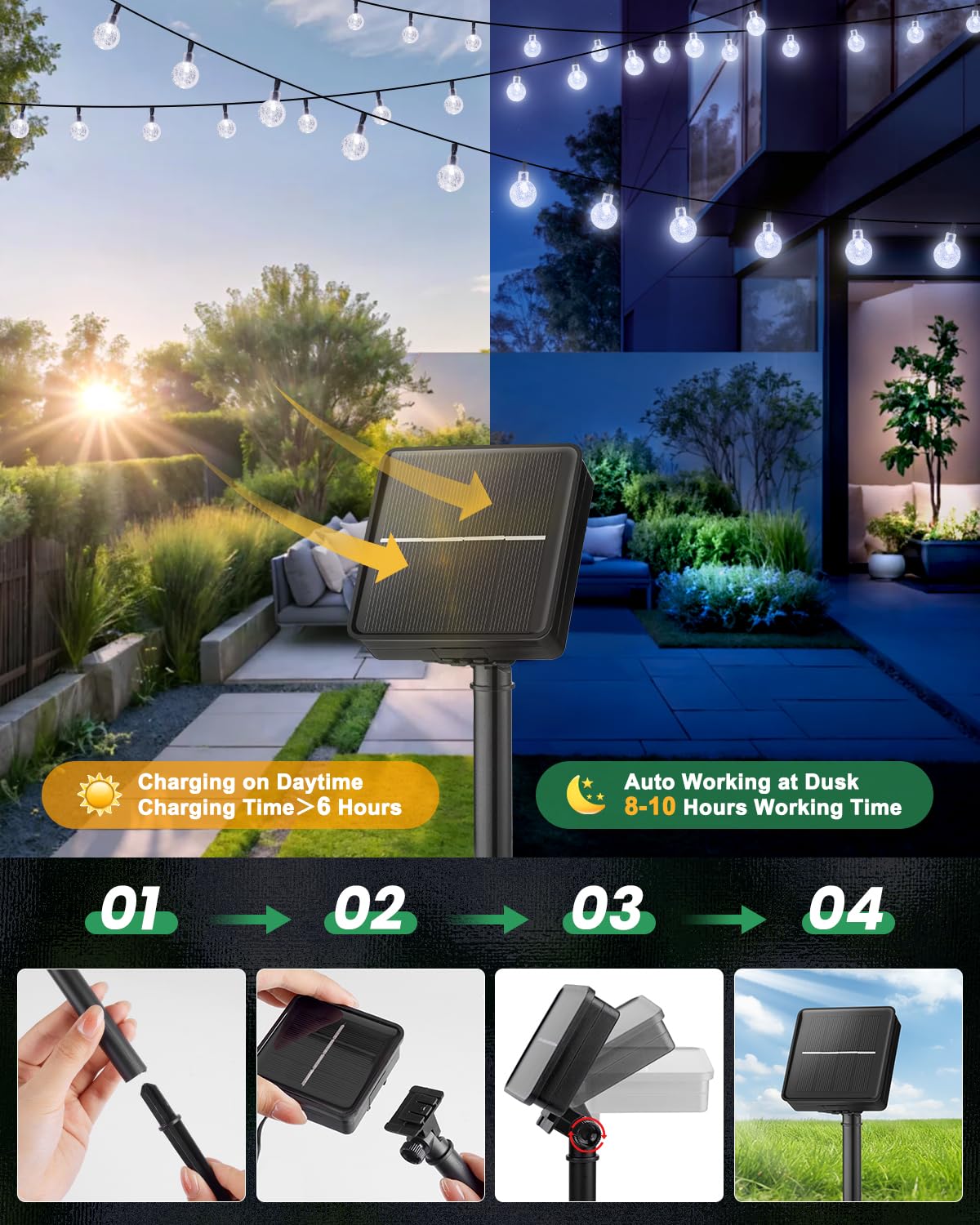 Brightown multi-mode bulb string offers eight modes for versatile mood settings.