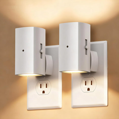 Brightown night light with rotating plug for flexible outlet placement and subtle illumination