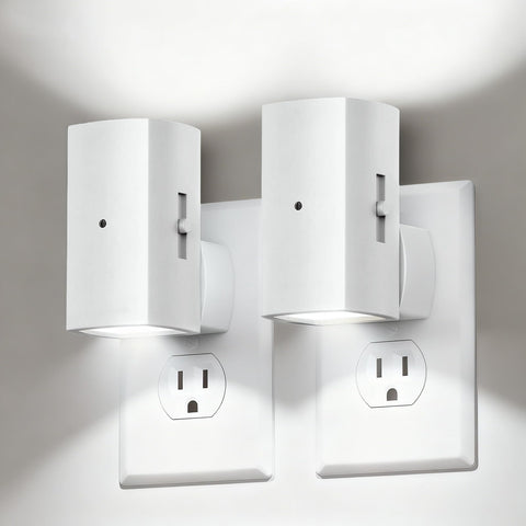 Brightown night light with rotating plug for hallway placement and flexibility