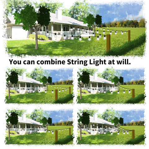 Brightown Outdoor installation over patio or garden with complete suspension tools.