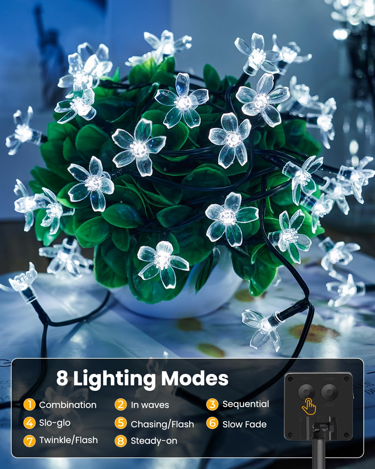 Brightown outdoor IP65 waterproof solar fairy lights resist rain for durable garden lighting