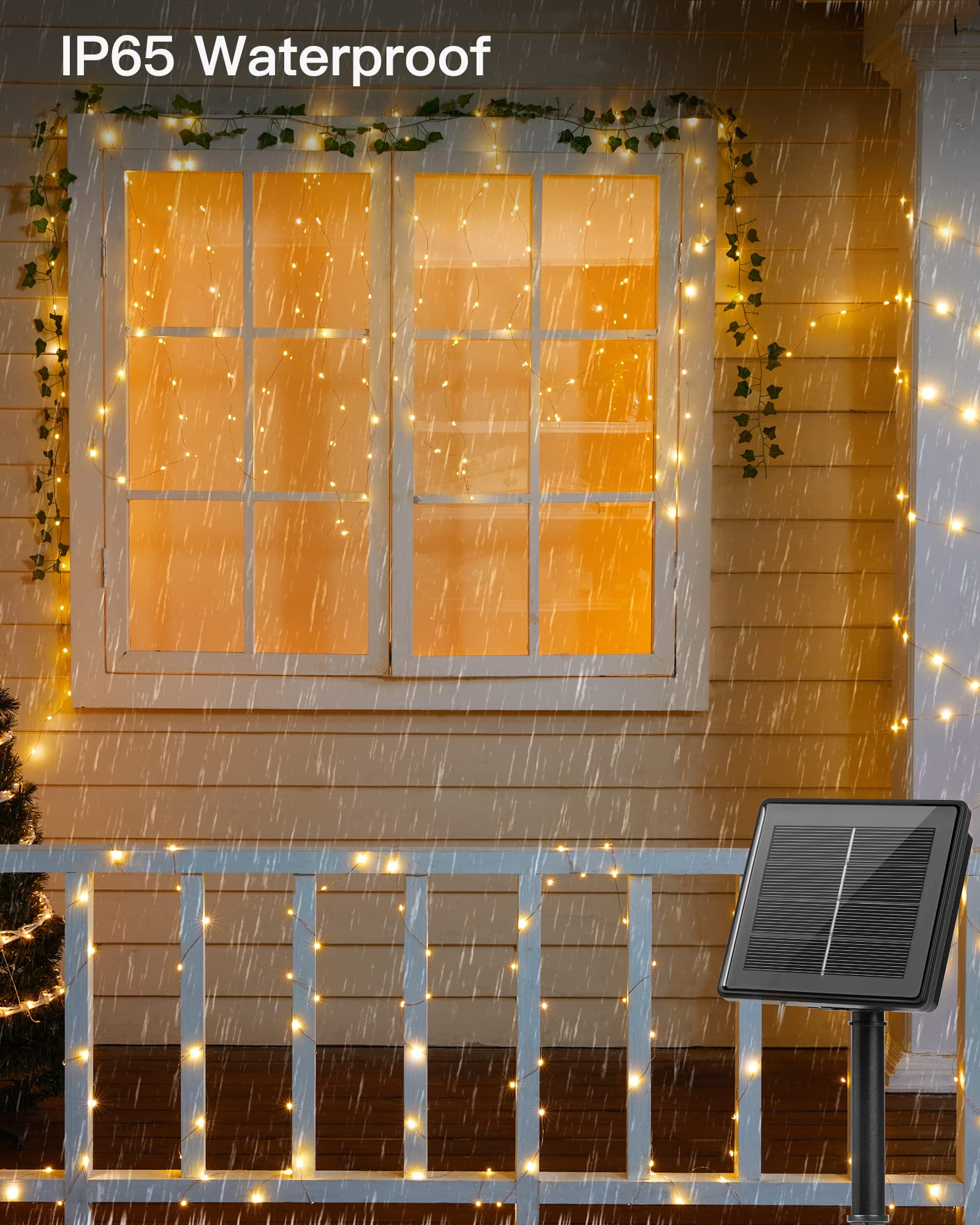Brightown outdoor lights create cozy patio ambience after dusk.